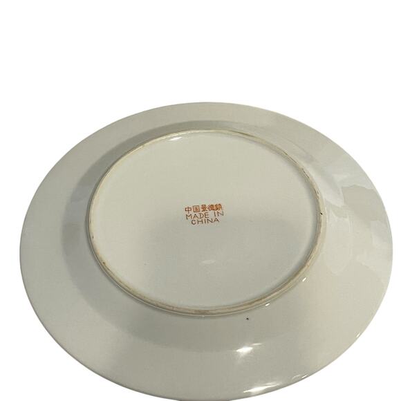 Chinese 10” Plate Butterflies, Flowers, Gourds, and Vines - Picture 2 of 8